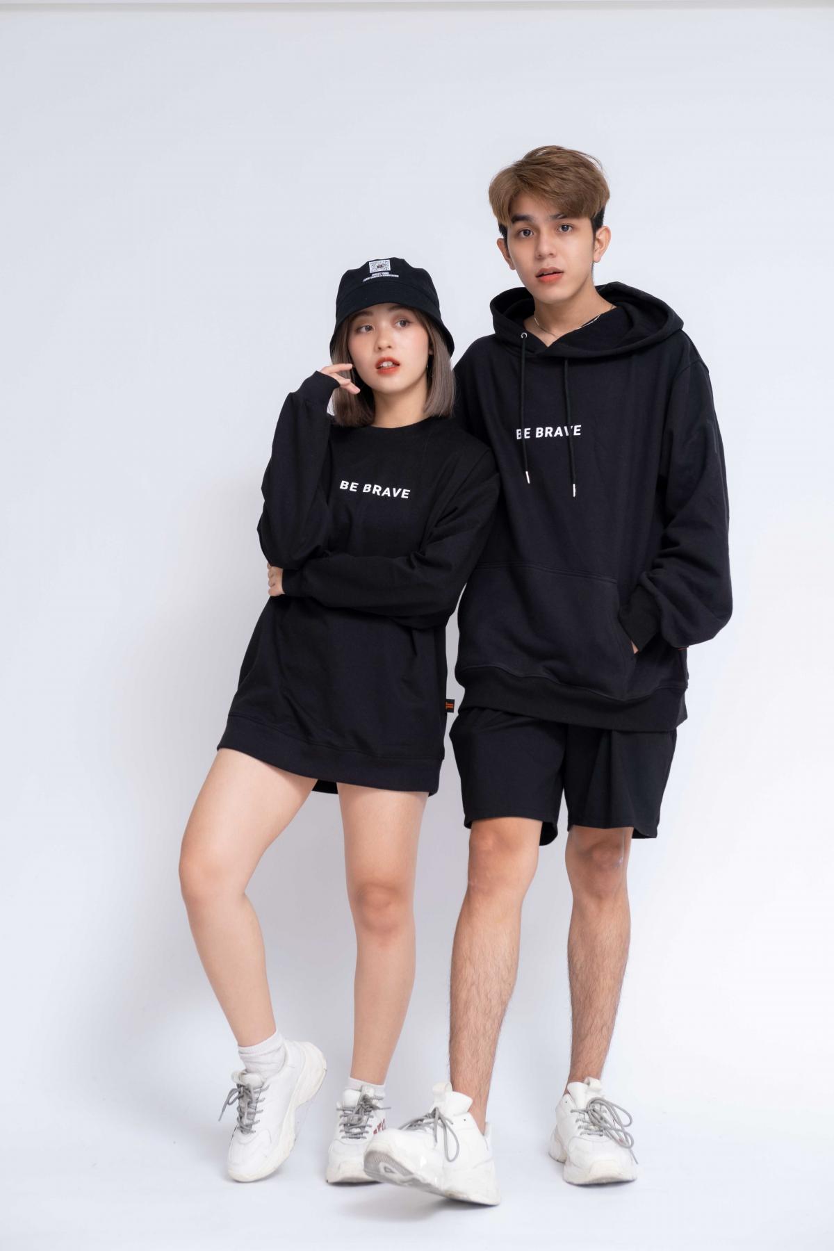 Hoodie Oversized Be Brave #0