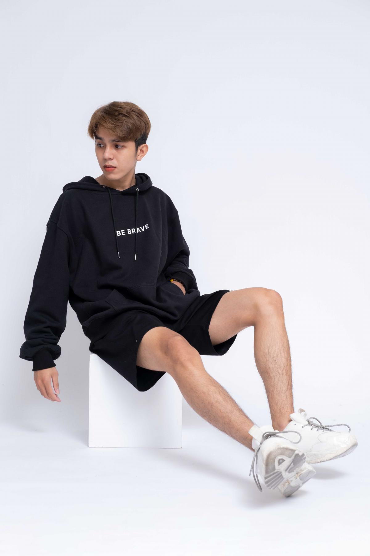 Hoodie Oversized Be Brave #0