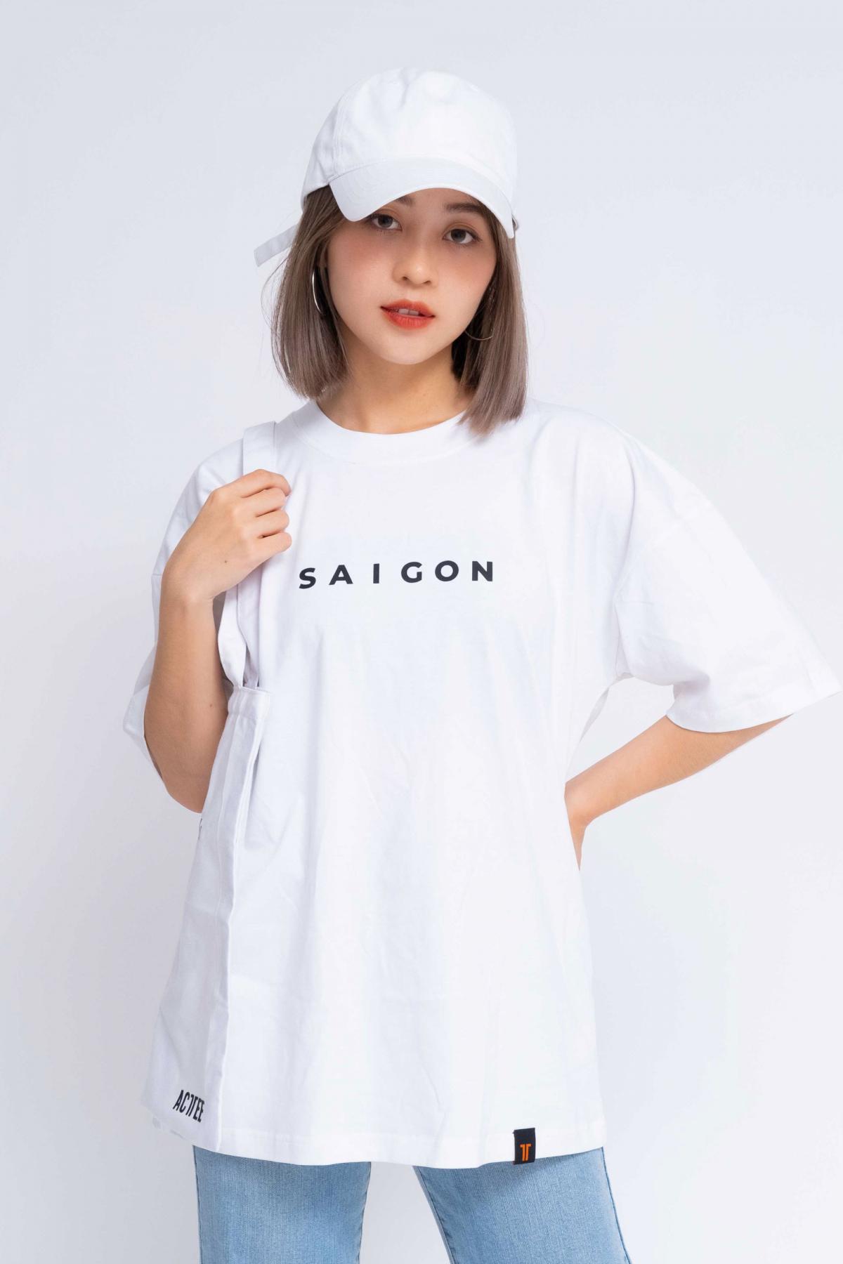 T-shirt Oversized Saigon Letter Of Vietnam #0