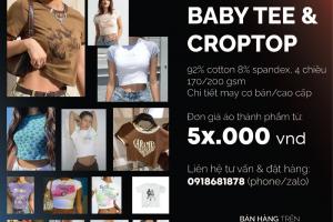 Xưởng May Gia Công Thời Trang Trọn Gói Áo Baby Tee, Crop-Top, Tank-Top Tại TP HCM