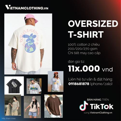 Xưởng May Gia Công Thời Trang Trọn Gói Áo Thun Oversized, Áo Thun Tay Lở