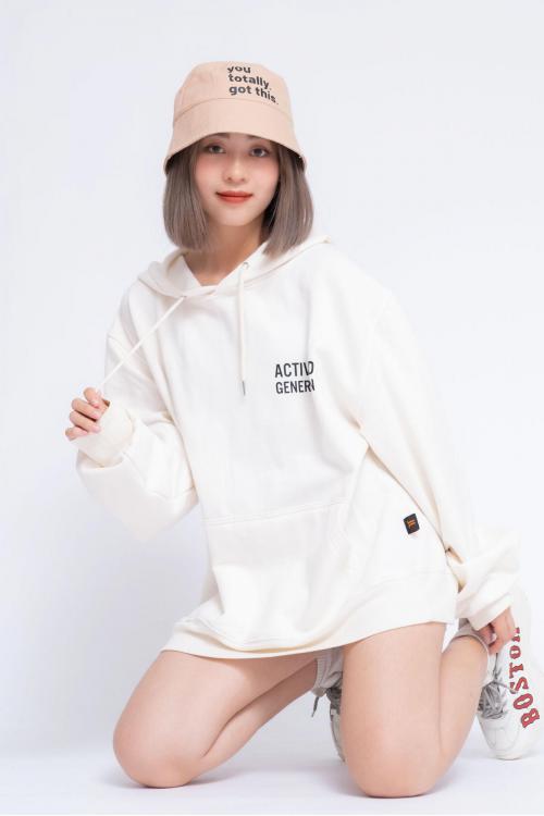 Áo Hoodie Oversized Nữ Activated Generation Big Icon