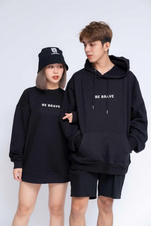 Hoodie Oversized Be Brave