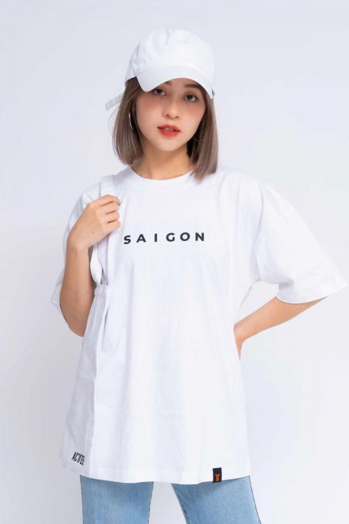 T-shirt Oversized Saigon Letter Of Vietnam