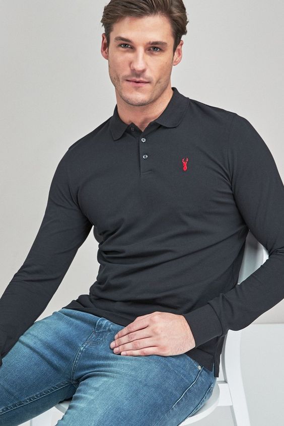 Long Sleeve Polo Shirt-vietnamclothing.jpg